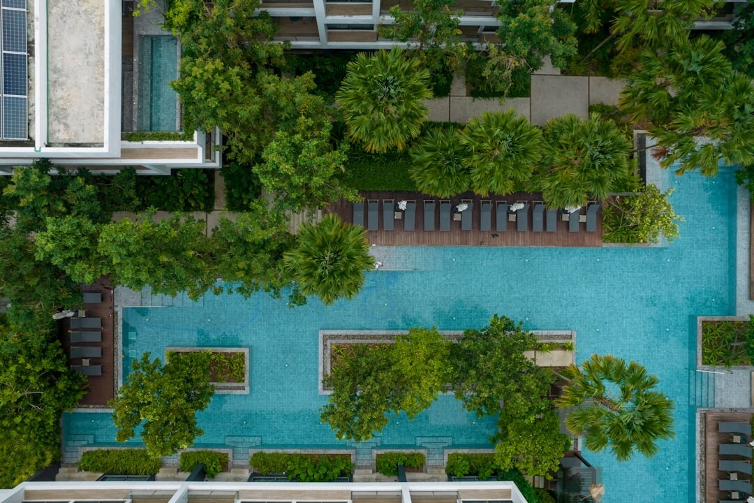 luxury poolside villa